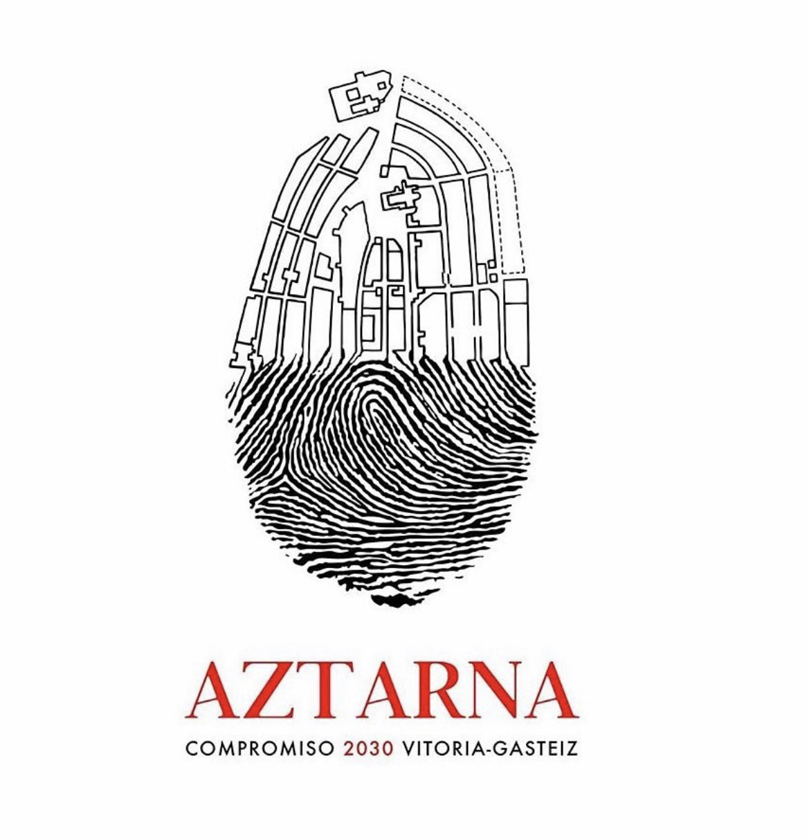 Logotipo Aztarna. Proyecto colaboración ciudadana (Vitoria-Gasteiz)